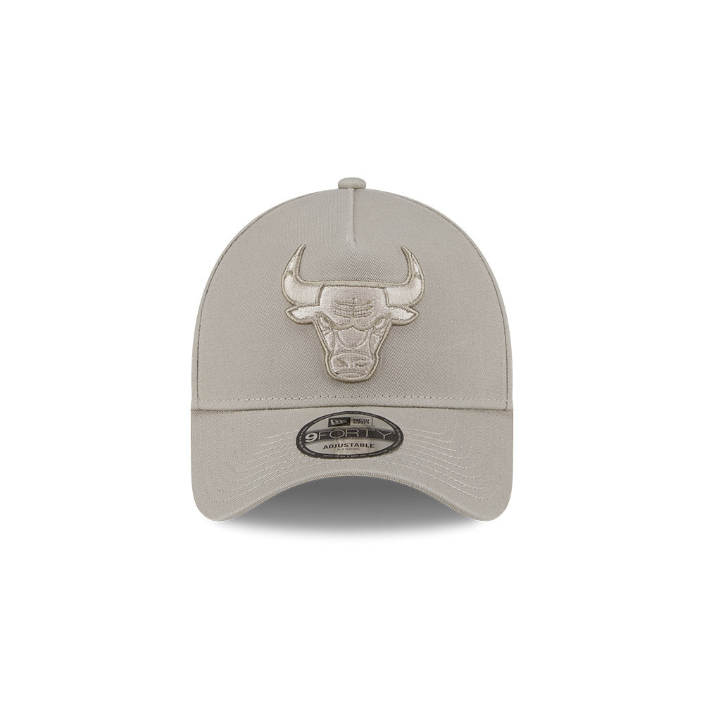 Chicago Bulls Hat - Pebble Stone Grey 9Forty A-Frame NBA Snapback Cap - New Era